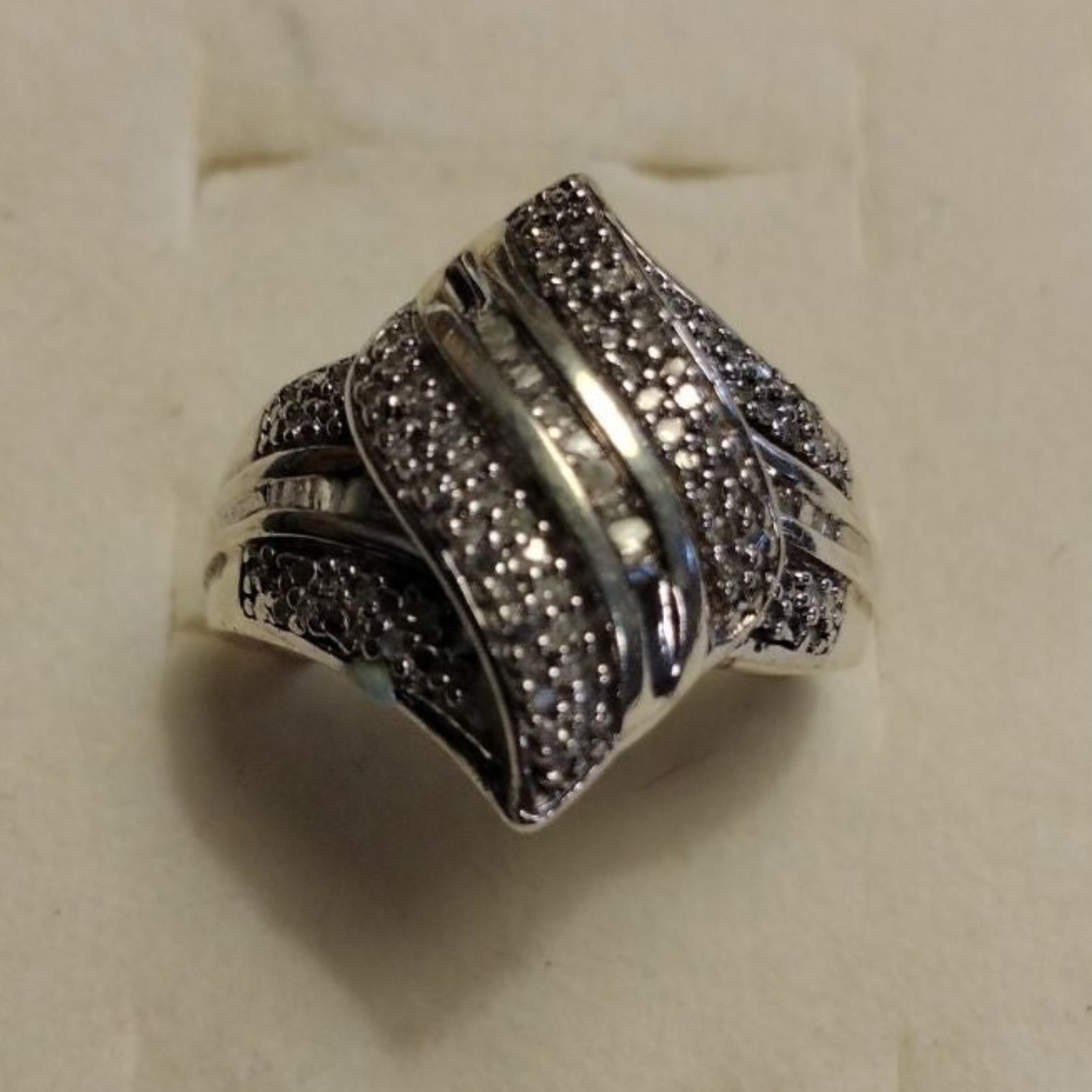 Sterling silver diamond Ring
