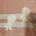 2 sets Fancy Bath Hand Face Finger Towels dusty rose with satin & lace trim 8 PC
