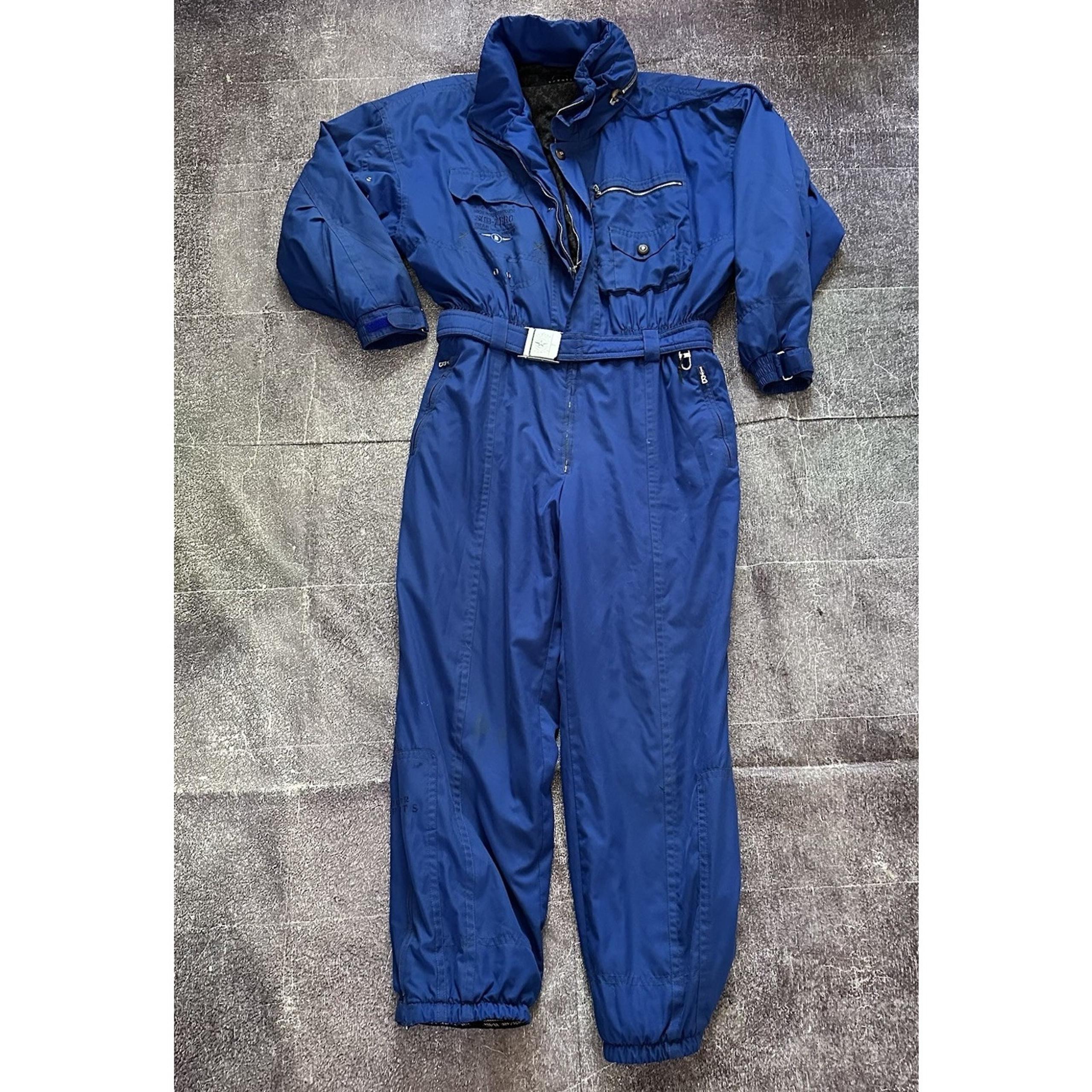 Men's Vintage 80's Bogner Sport Blue One Piece Winter Ski Apres Snow Suit Sz 42