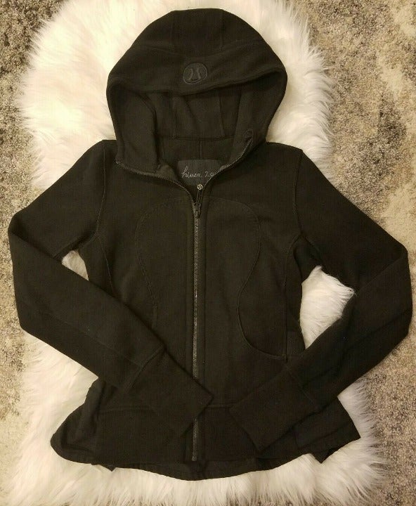 Rare Lululemon Scuba Hoodie *SE Special Edition Ruffled Up Jacket Sz 4 Black