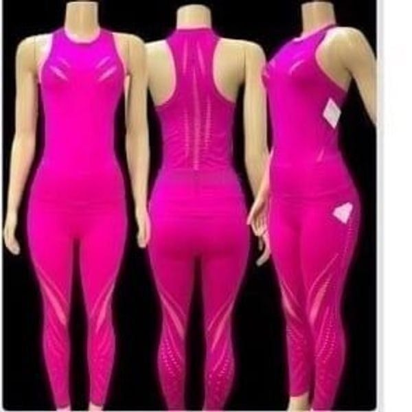 Victoria’s Secret sport Seamless set top & Seamless High Rise tight Fuchsia Xl