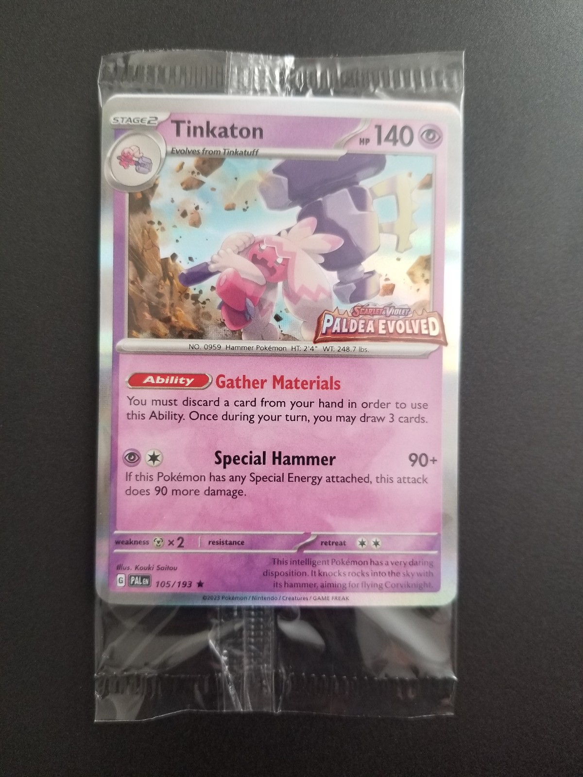 Best Buy Tinkaton 105/193 Stamped Promo SEALED