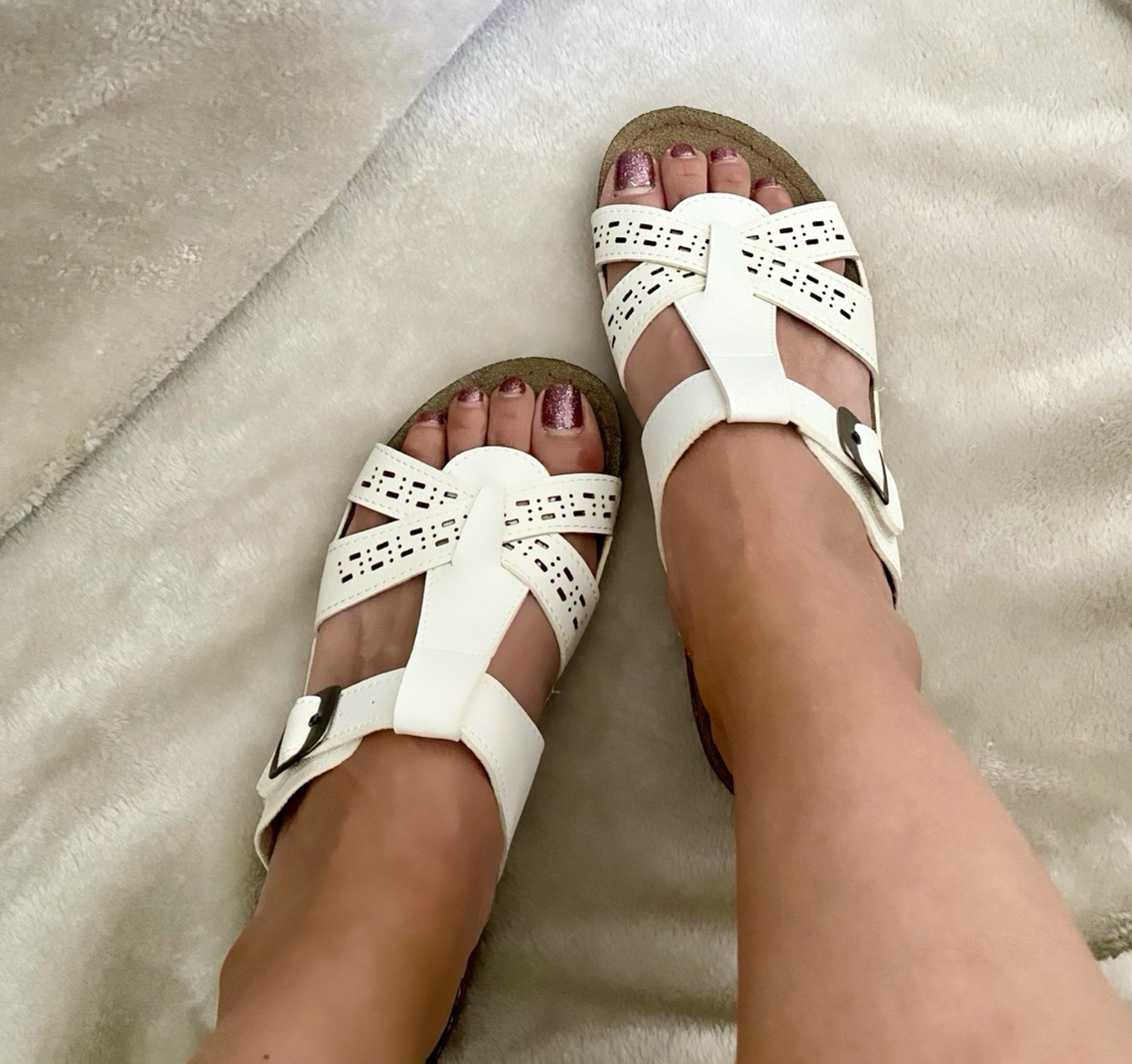 Women's Flexus by Spring Step Nery White Slide Sandals✨