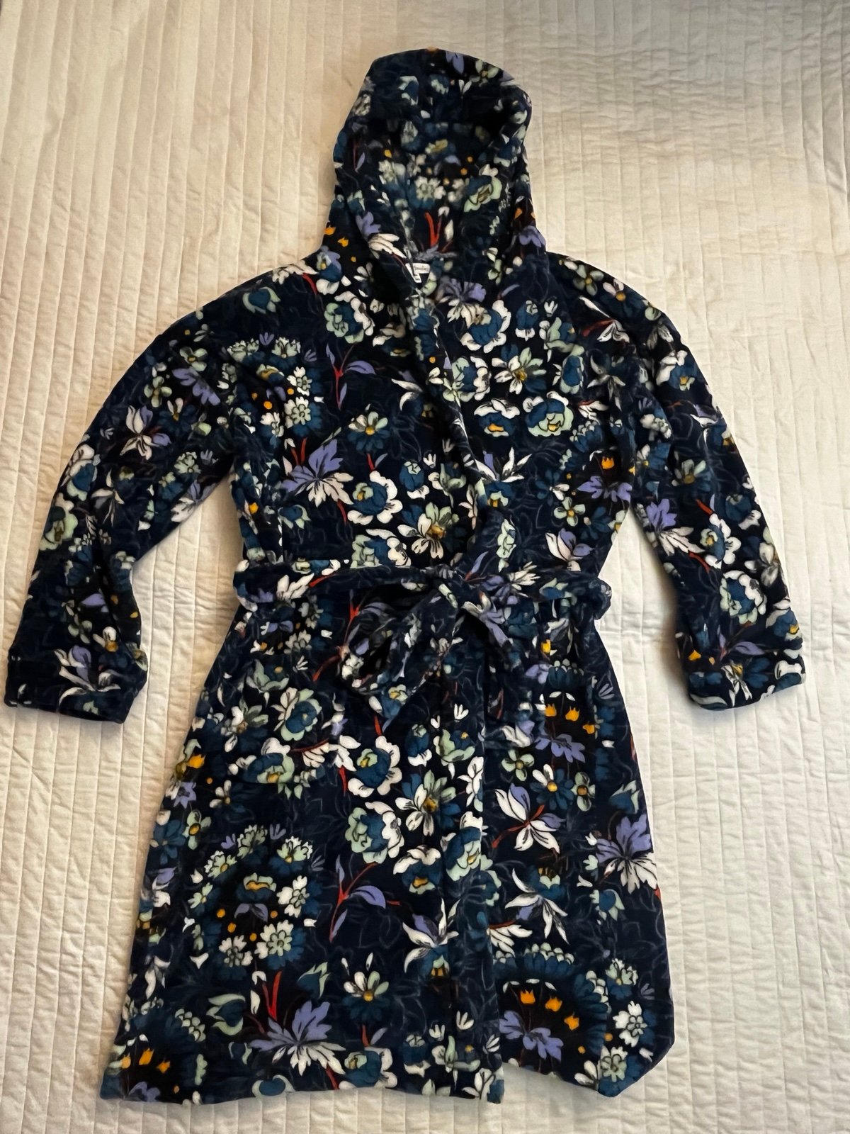 Vera Bradley hooded fleece floral robe NWOT