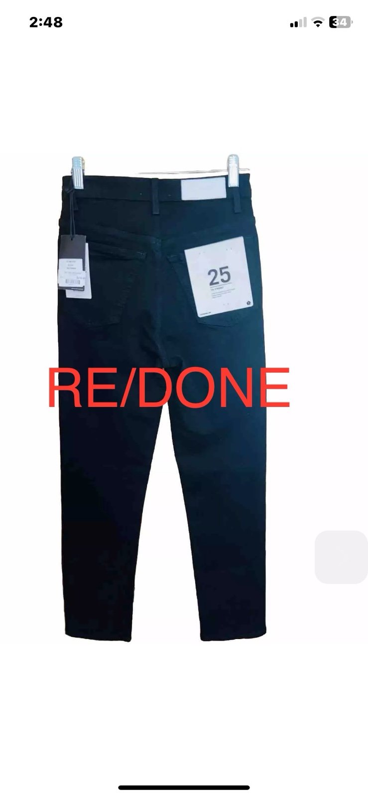 RE/DONE new with tags! Jeans black pants