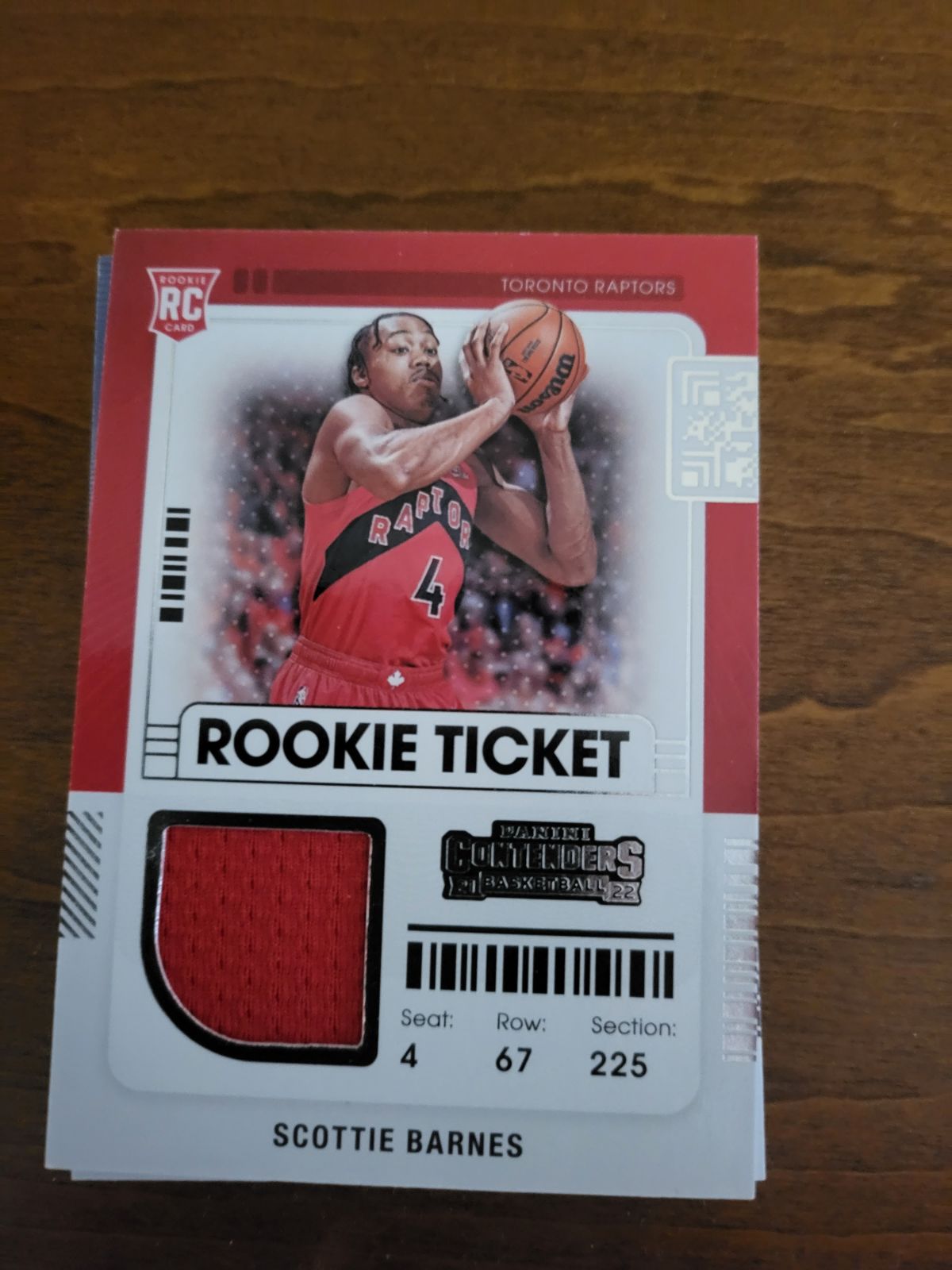 Scottie Barnes jersey card