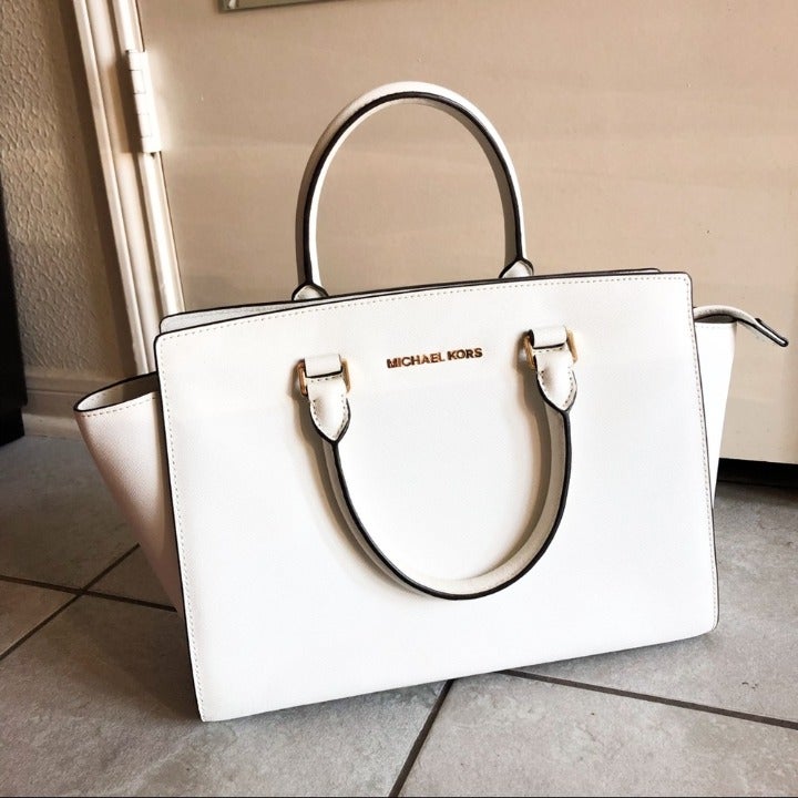 Michael Kors White Sutton Handbag