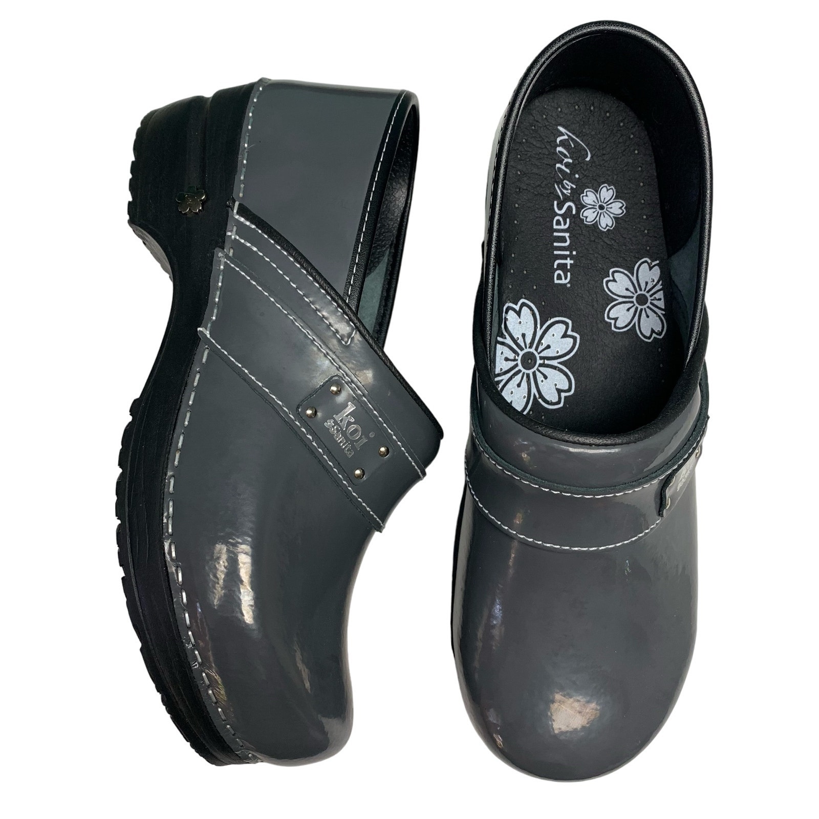 Koi by Sanita Women's Gray Professional Lindsey Clog Size EU 40/US 9
