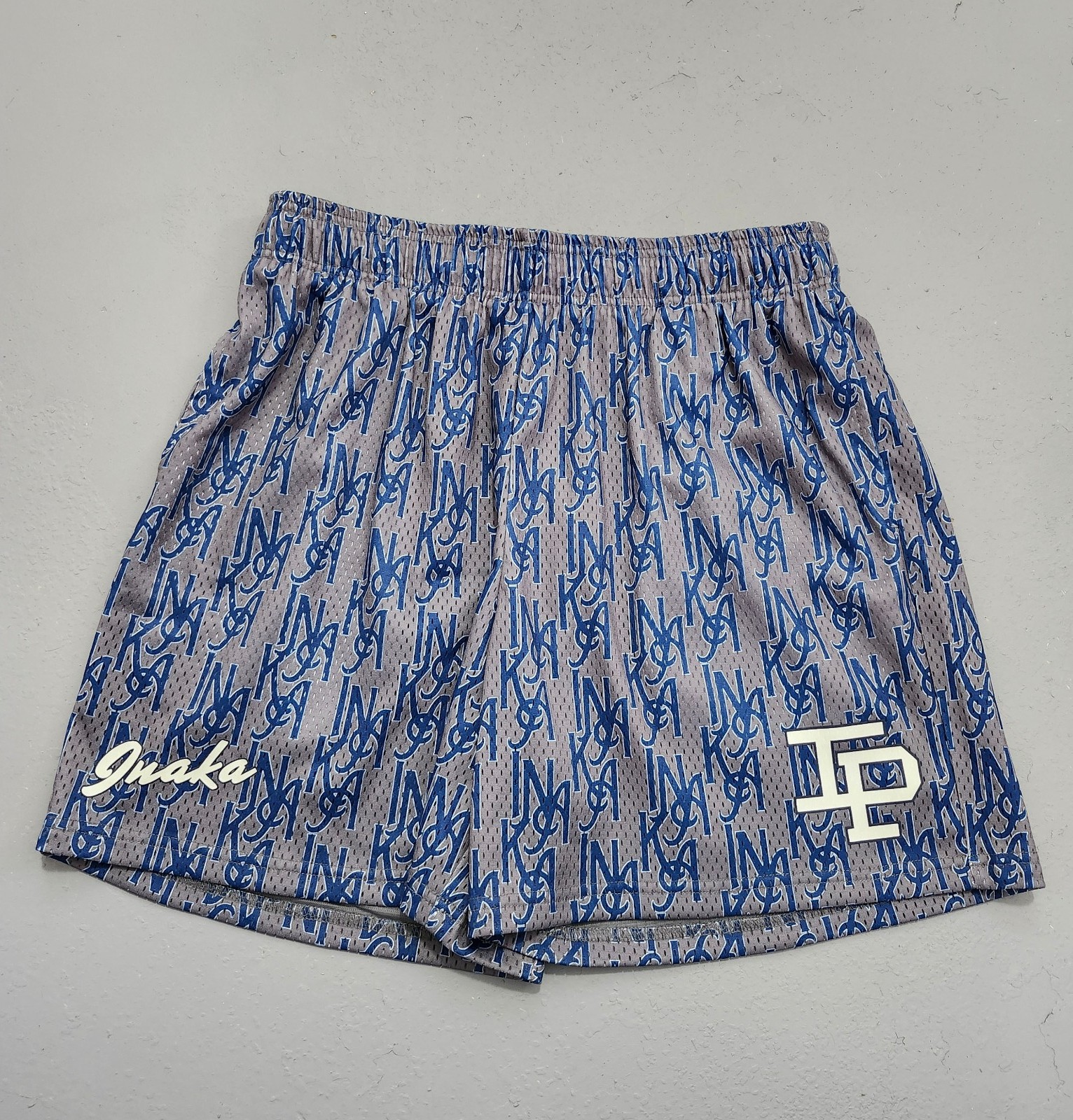 Rare Inaka Power Shorts Double Layered Monochrome Size XL GREY/BLUE