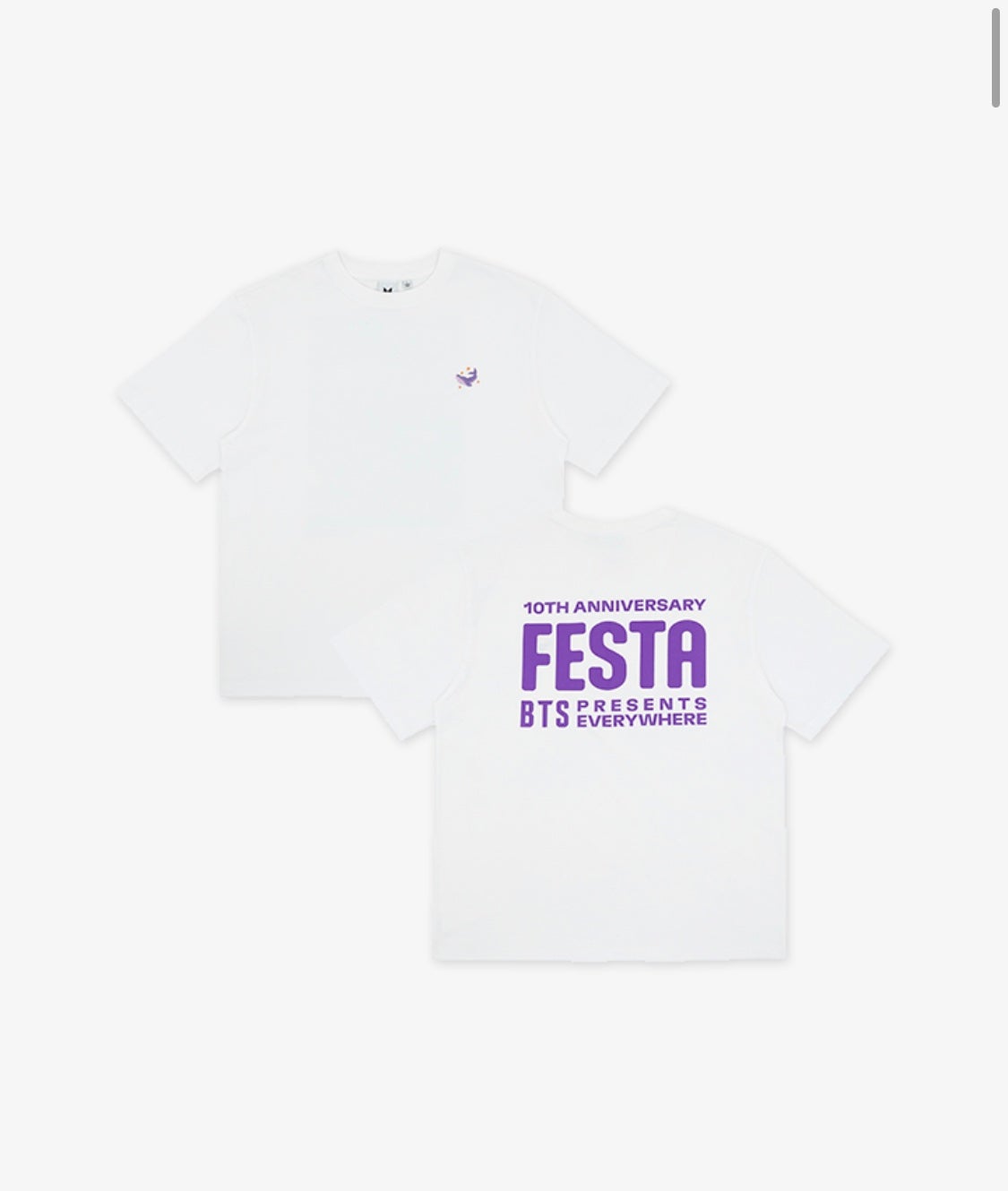BTS PRESENTS EVERYWHERE 10TH ANNIVERSARY FESTA LOGO T-SHIRT
