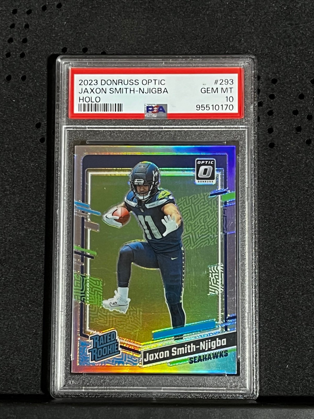 Jaxon Smith Njigba Rookie holo PSA graded 10 gem Mint