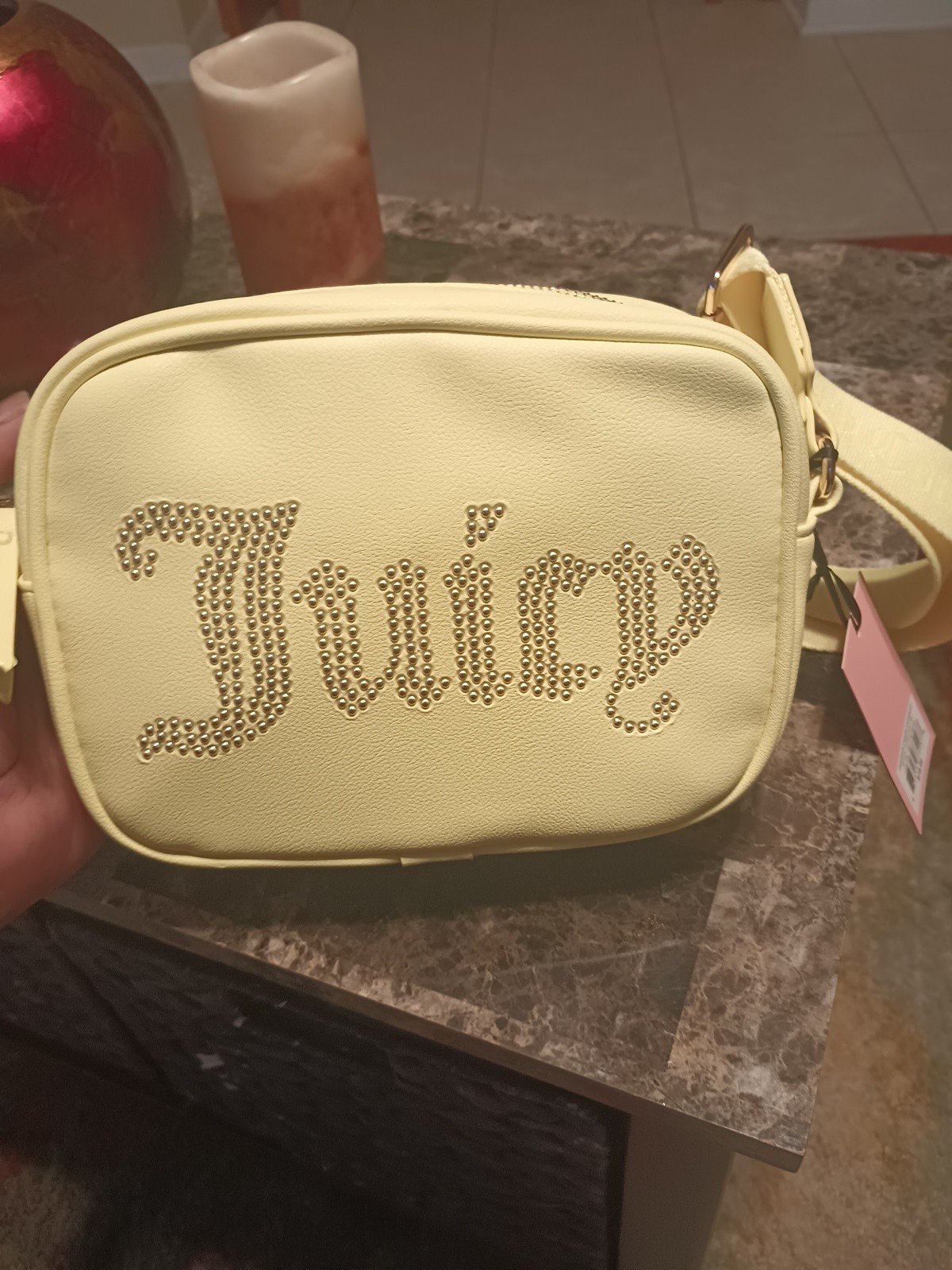 Juicy Couture Obsession Camera Crossbody Purse Yellow Pear Spring Summer New