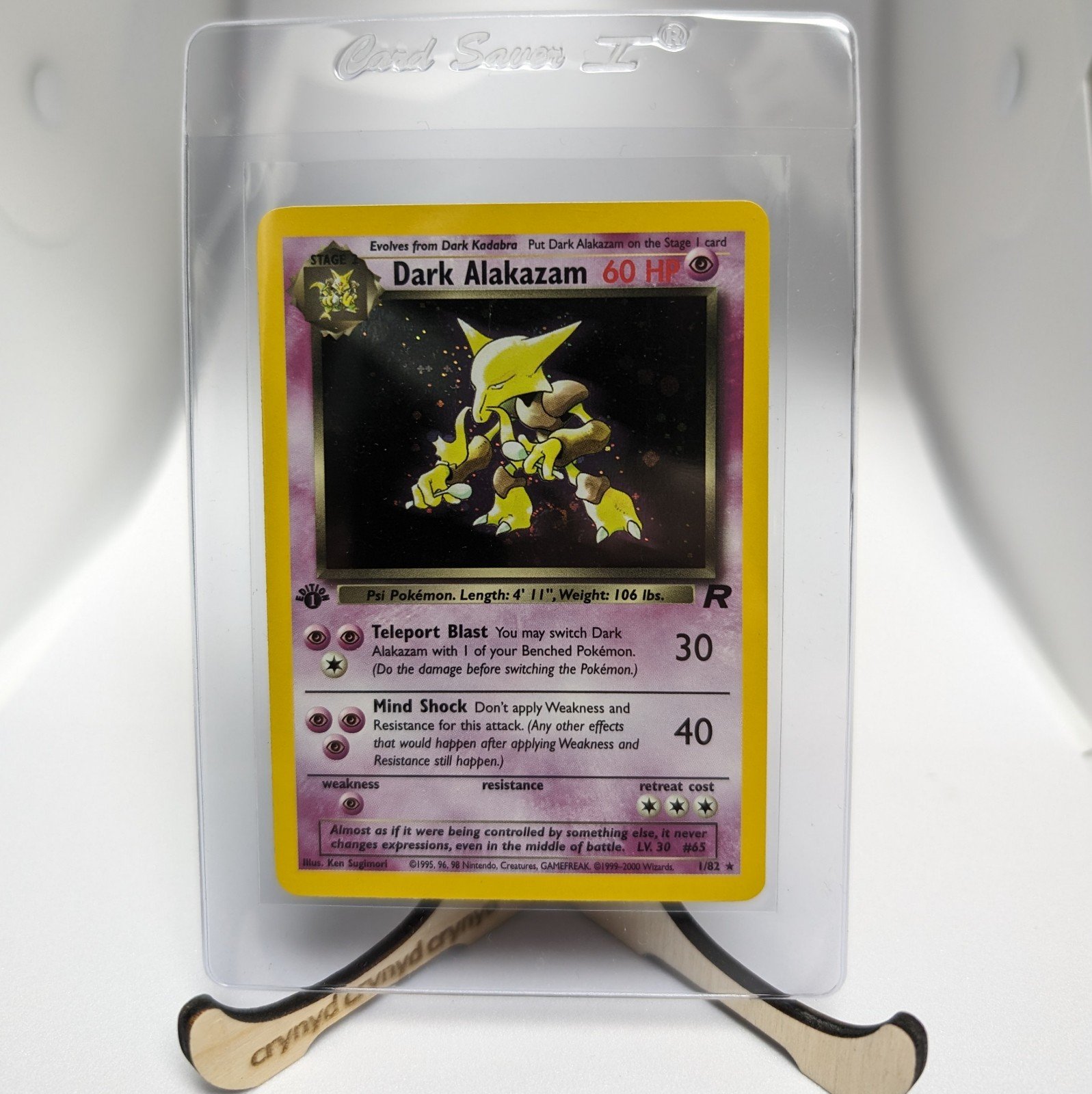 Pokemon TCG Dark Alakazam Rare First Edition Holofoil Card