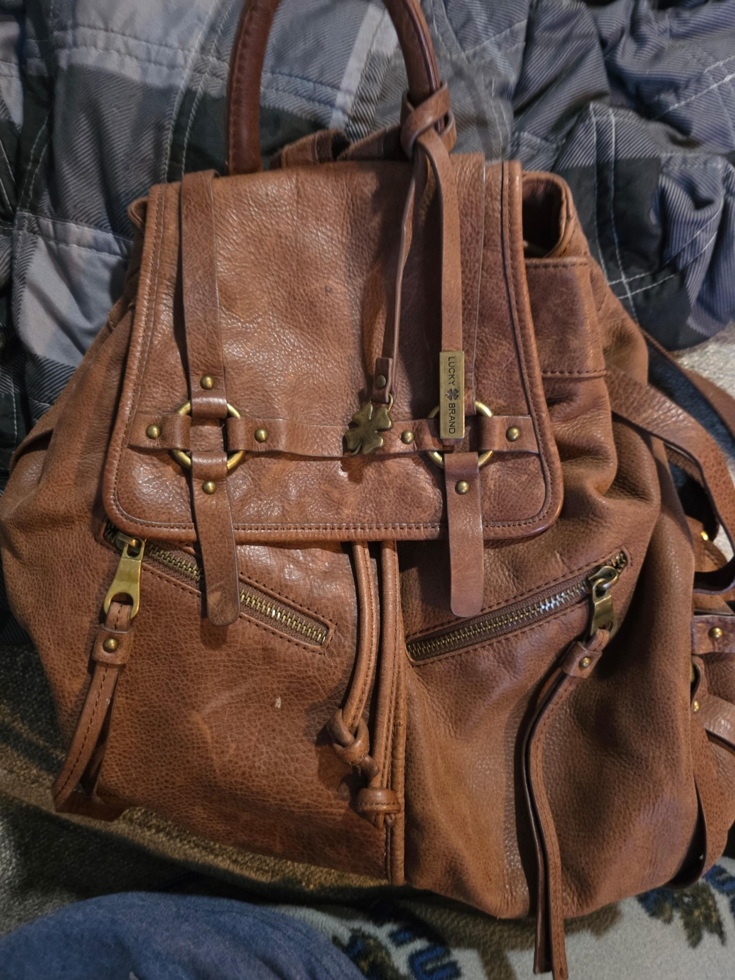 Lucky Brand leather backpack. Very cute.