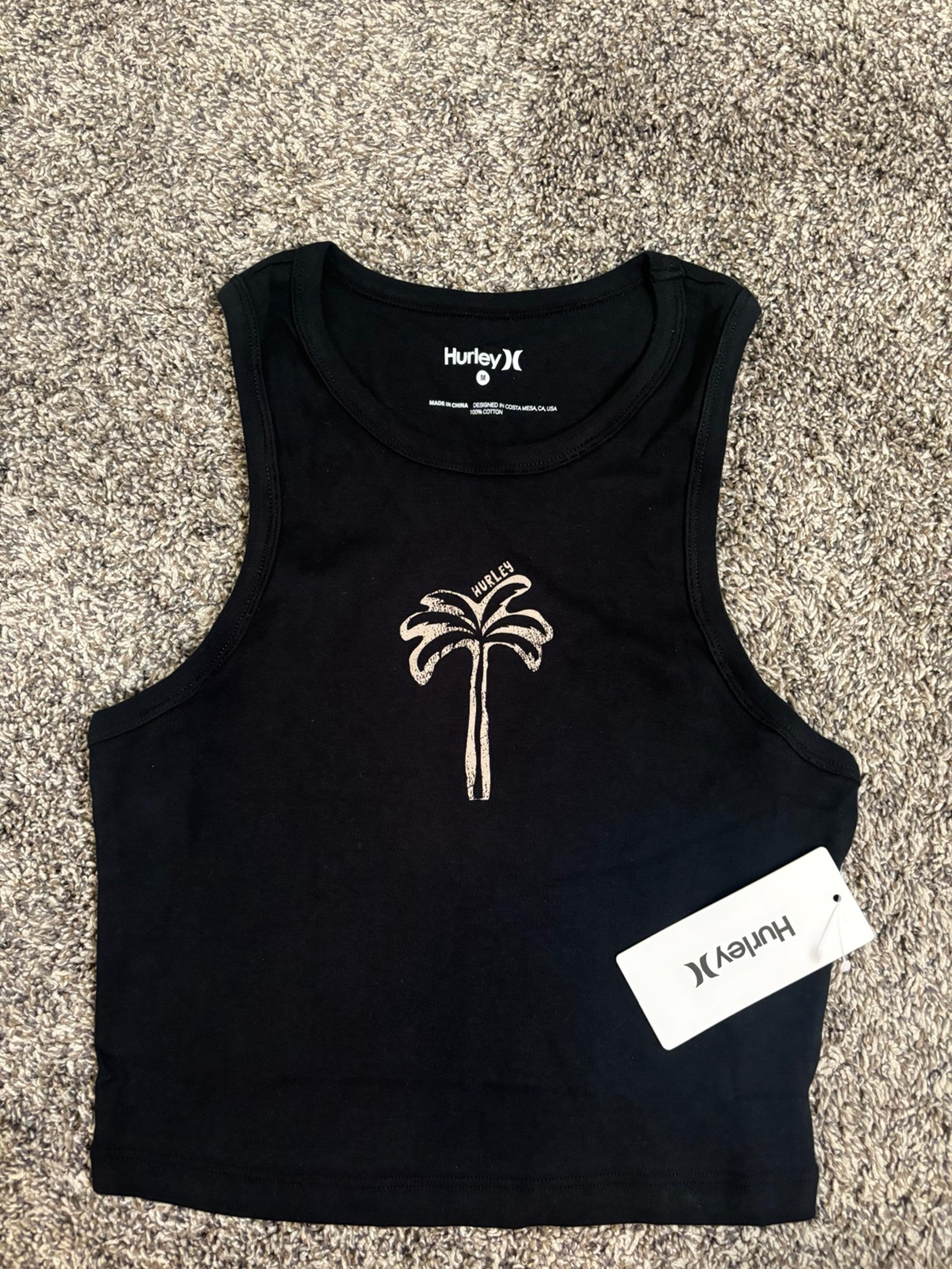 Hurley women’s Tank top black Sz Medium