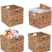 Storage Baskets Wicker Cube Baskets Foldable Handwoven Set If 4 11x11x11