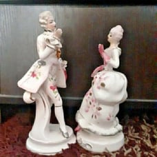 Vintage Victorian Statues x2