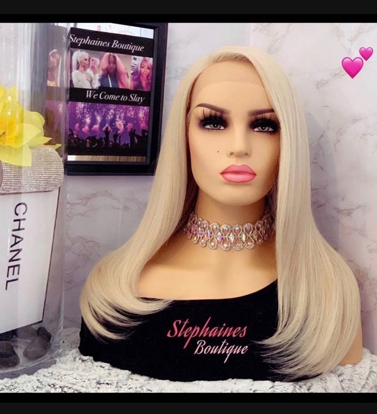 Human Hair Blended Lace Front Wig