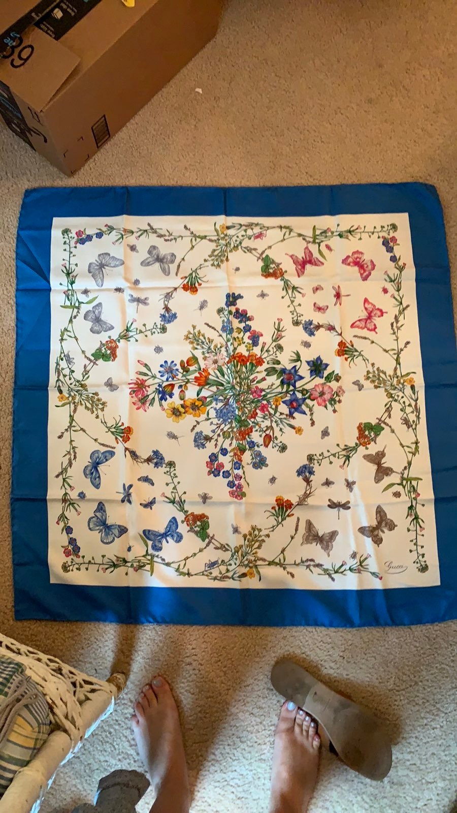 Gucci 100% silk scarf