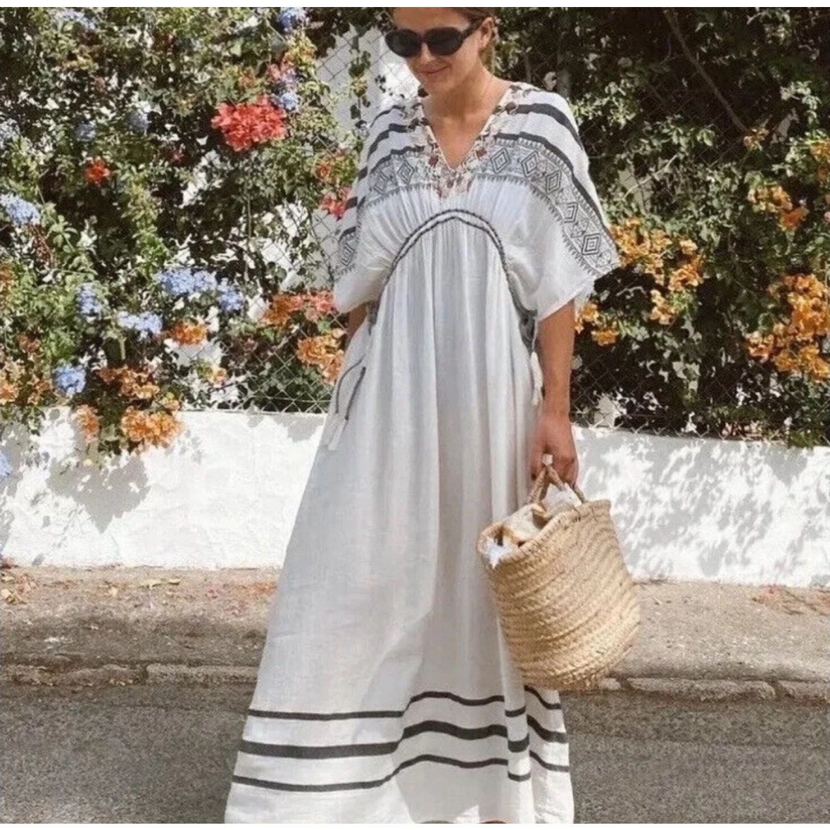 ZARA BLOGGER FAVORITE BEADED KAFTAN DRESS
