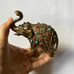Unusual Filigree Jeweled Bronze Elephant Statue Figurine