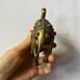 Unusual Filigree Jeweled Bronze Elephant Statue Figurine