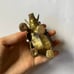 Unusual Filigree Jeweled Bronze Elephant Statue Figurine