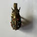 Unusual Filigree Jeweled Bronze Elephant Statue Figurine