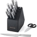 KitchenAid Gourmet Knife Block Set w/ Built-in Sharpener, Textured SS - 15 piece