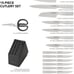 KitchenAid Gourmet Knife Block Set w/ Built-in Sharpener, Textured SS - 15 piece