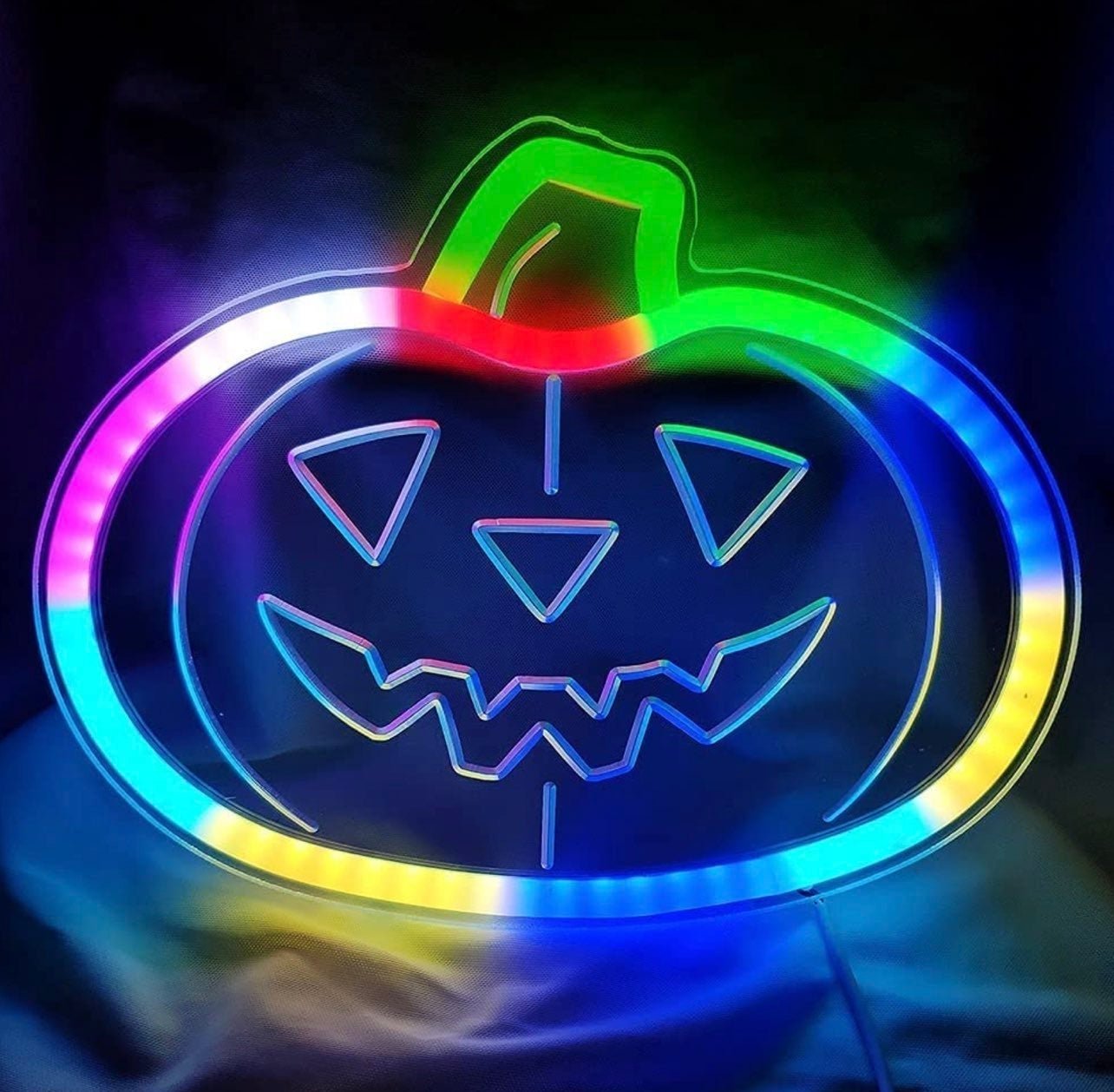 Spooky Bright Color-Changing Rainbow Pumpkin LED Light Room Decoration