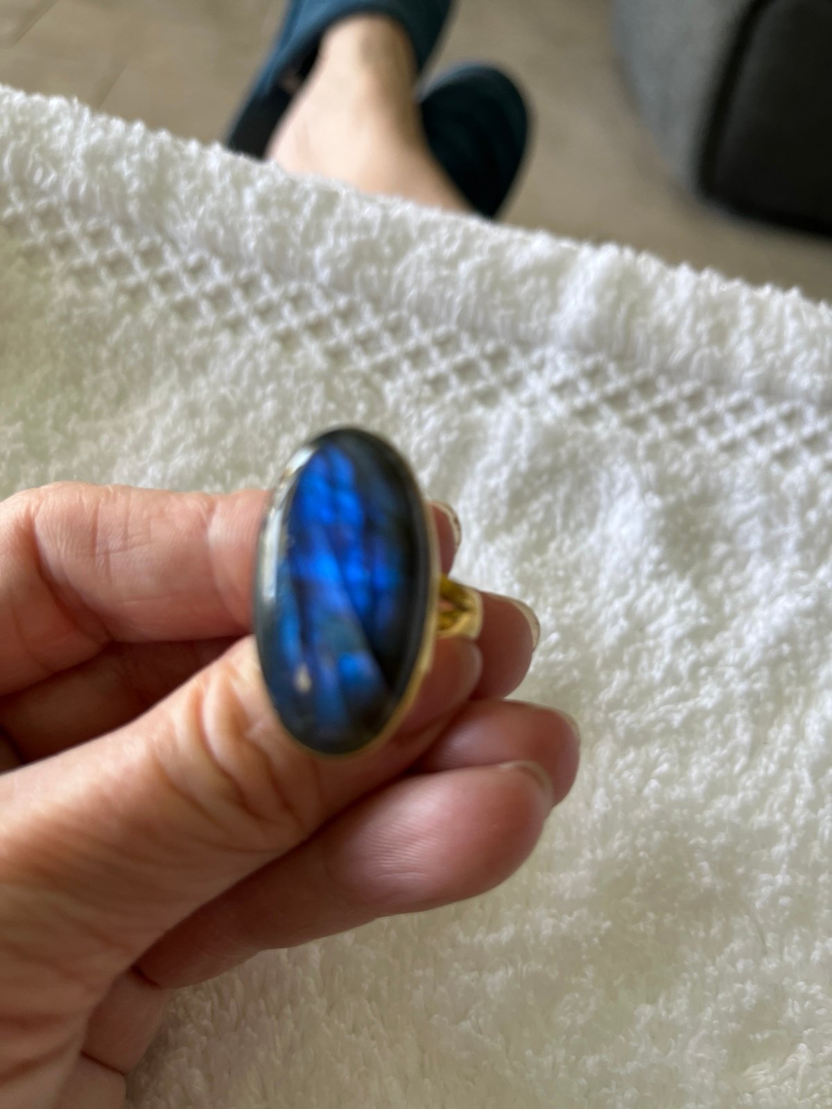 Blue stone ring