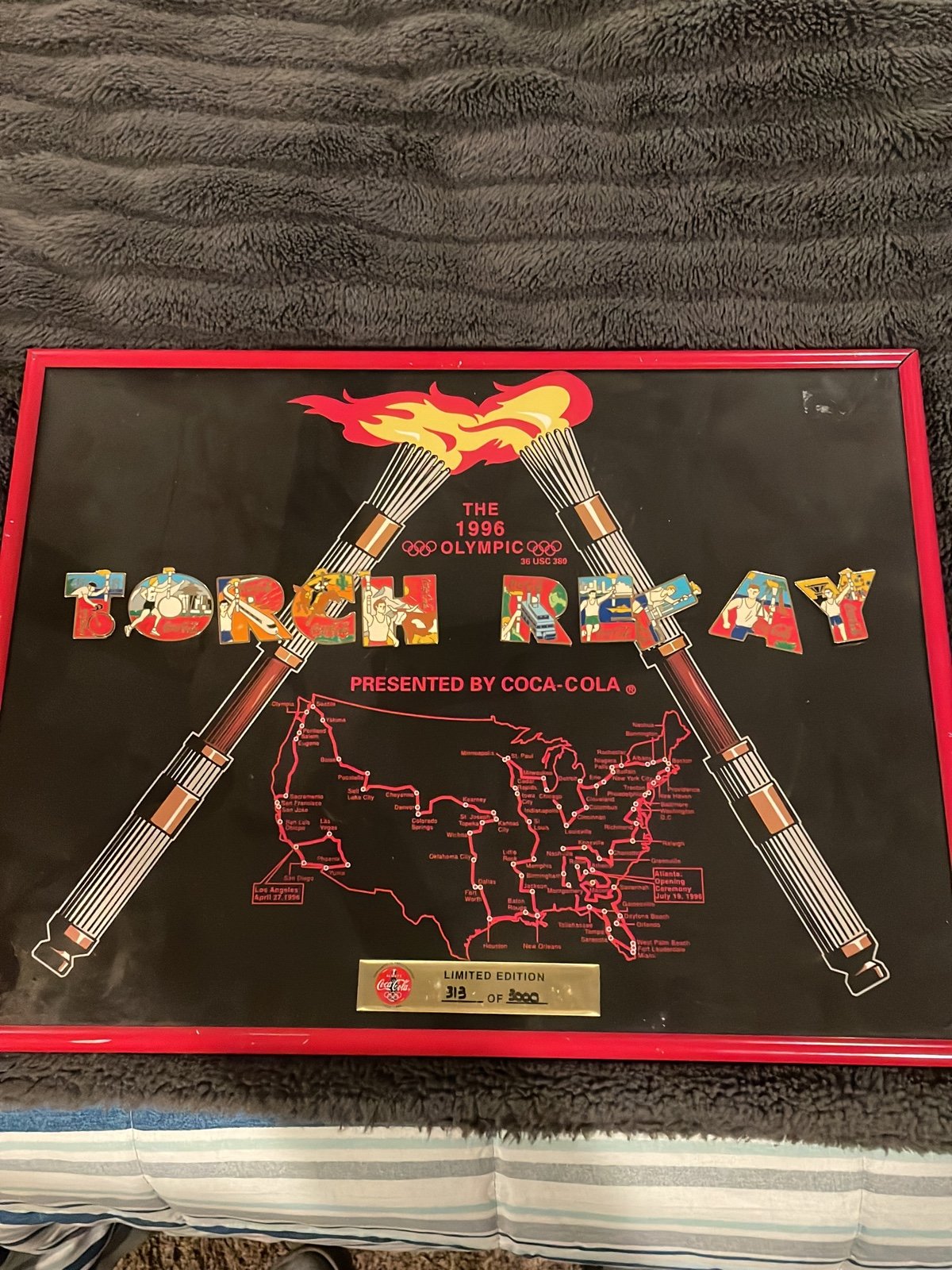 Rare 1996 Coca Cola torch rallay