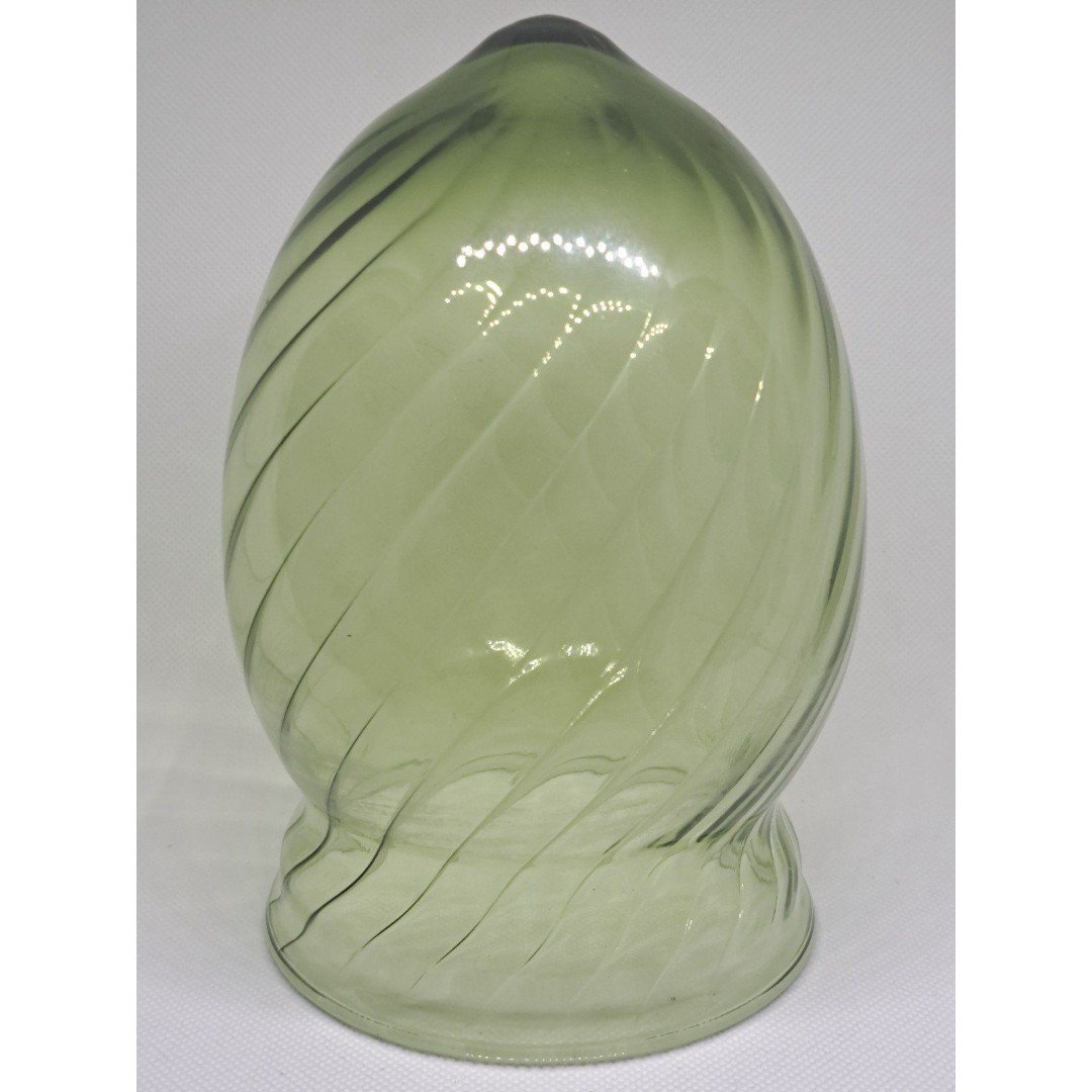 Vintage Mid Century Modern 6 Inch Green Swirl Lamp Shade