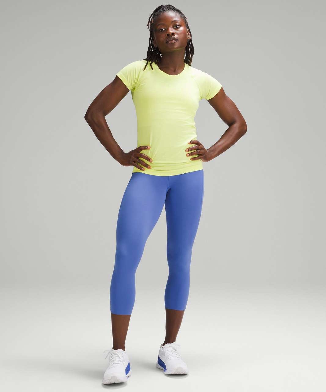 NWT Lululemon Fast and Free High Rise Crop 23 Wild Indigo