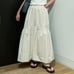 Demi-Luxe BEAMS 24SS Gather Skirt Flare White Long