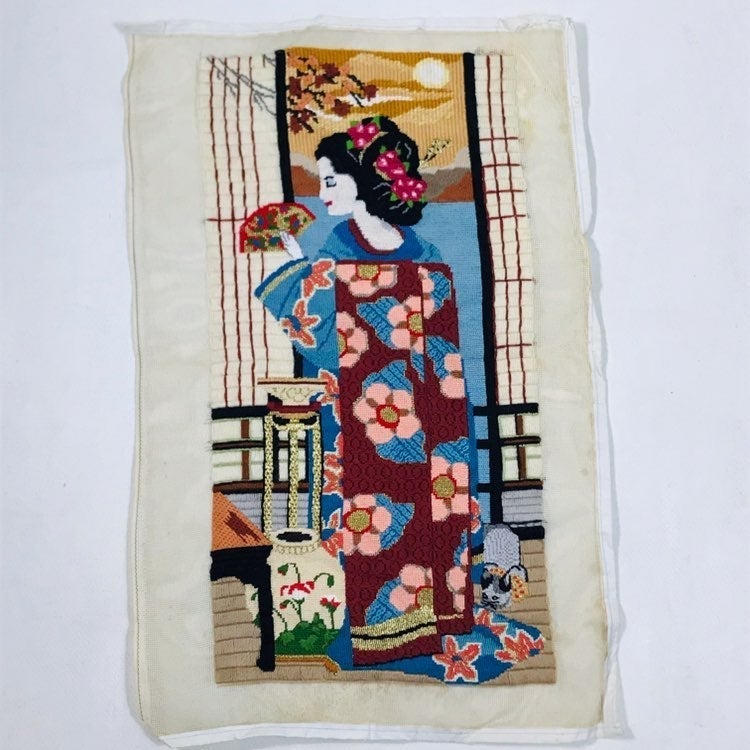 Oriental Embroidery Unfinished Canvas