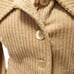 Y2K CORDUROY Pea Coat Sz S TAN Jacket BELL SLEEVES Glam Boho Fairy Work Vintage