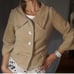Y2K CORDUROY Pea Coat Sz S TAN Jacket BELL SLEEVES Glam Boho Fairy Work Vintage