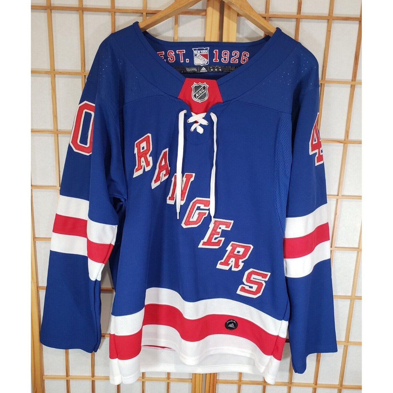 NEW YORK RANGERS AUTHENTIC ADIDAS - #40 GRABNER - HOCKEY JERSEY - SIZE 46 - NWOT