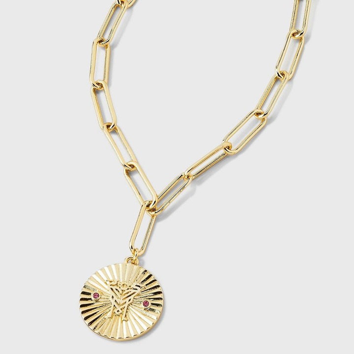 Bijoux Sport by Luv Aj MLS Gold Plated Brass Spiral Coin Necklace