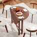 36 Foldable Kitchen Table Round Dining Table w/Solid Rubber Wood Legs