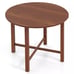 36 Foldable Kitchen Table Round Dining Table w/Solid Rubber Wood Legs