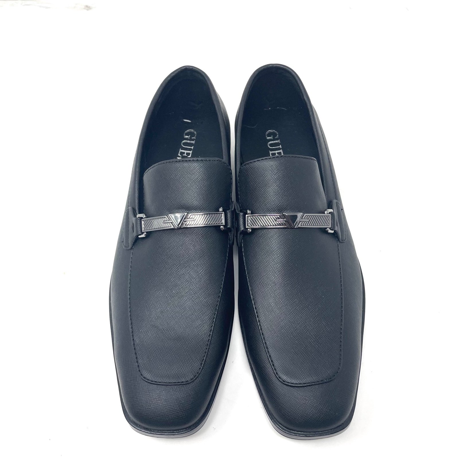 GUESS men’s black slip on loafers, size 8, NWOT