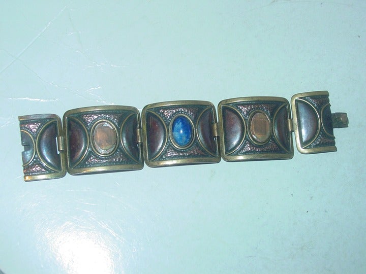 Artesania Ameri Chile Copper Wide Vintage Bracelet