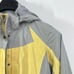 EDDIE BAUER Waterproof Jacket Womens Medium Yellow Gray Weather Edge Hooded Rain