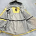EDDIE BAUER Waterproof Jacket Womens Medium Yellow Gray Weather Edge Hooded Rain