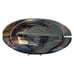 Vintage Art Glass Oval Platter Tray Marbled Glass Tan & Brown Signed S. Temple