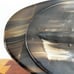 Vintage Art Glass Oval Platter Tray Marbled Glass Tan & Brown Signed S. Temple