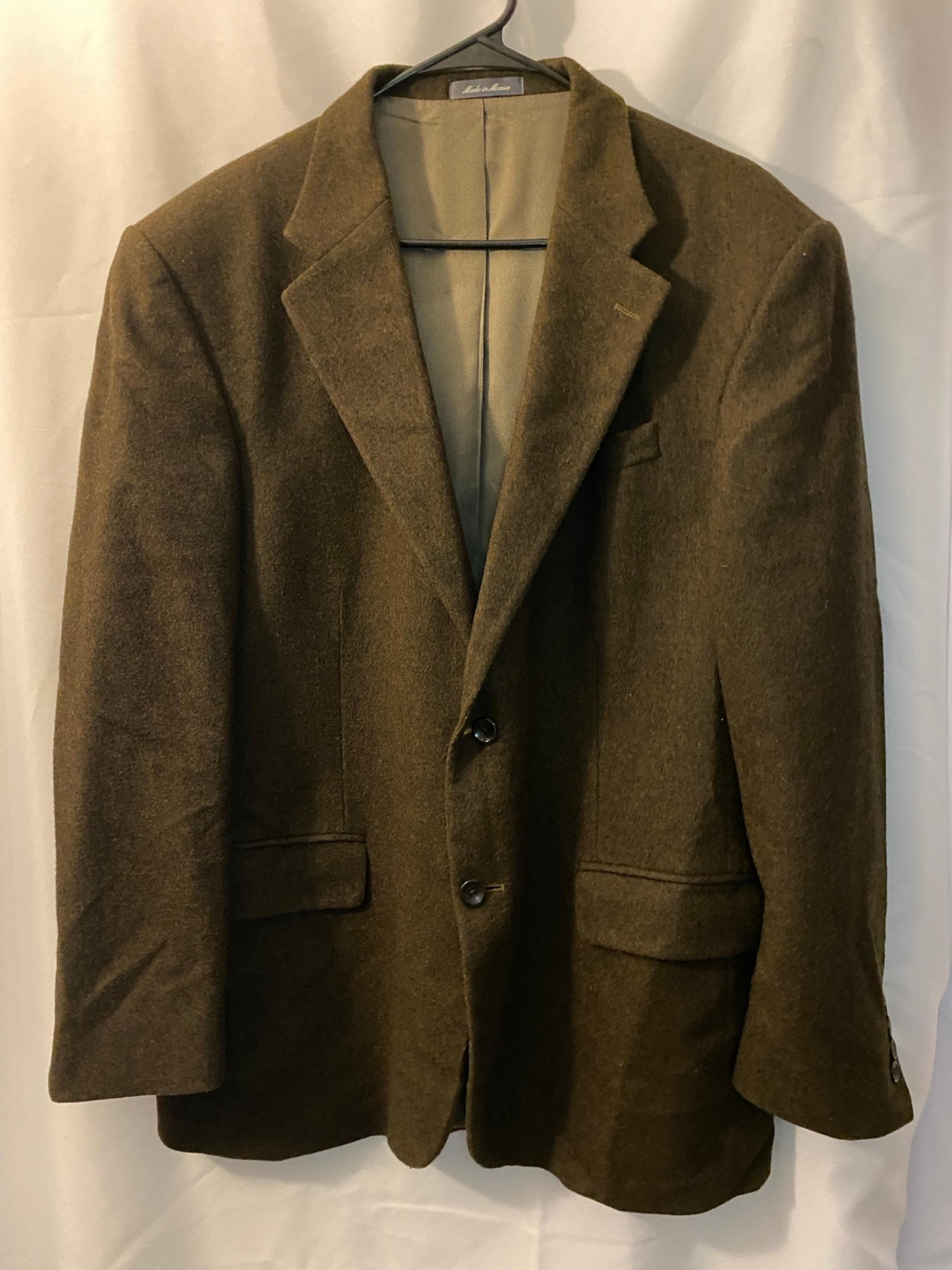 Oscar De La Renta Coat Size 44R Cashmere, Wool And Nylon Blend Made In Mexico